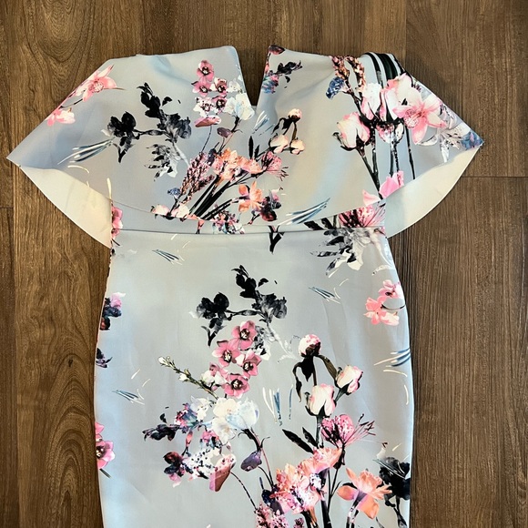 NWT Pretty Little Thing Floral Midi Dress - Picture 2 of 4